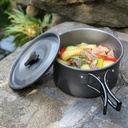 Ghaith Qalby Etmaan Camping Cookware Set Nonstick Lightweight Hiking Picnic Cooking Mess Kit with Mesh Bag |DS-308|