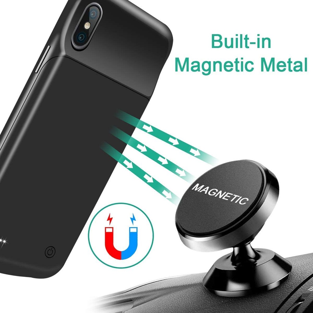 Baseus Battery Case for iPhone Xs Max, 4000mAh for Apple iPhone Xs Max 6.5 Inch (Black)