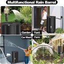 Ghaith & Qalby Etmaan Collapsible Rain Barrel Portable Rainwater Storage Tank Catcher Container with Filter for Garden Water Collection