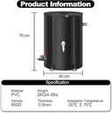 Ghaith & Qalby Etmaan Collapsible Rain Barrel Portable Rainwater Storage Tank Catcher Container with Filter for Garden Water Collection