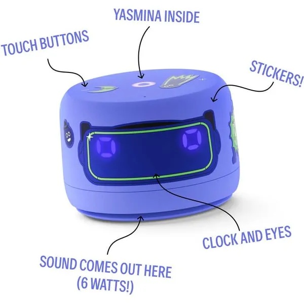 Yasmina Lite AI Smart Bluetooth Speaker with Voice Assistant WiFi and Bluetooth Compact Design for Music and Smart Control