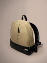 Ghaith & Qalby Etmaan Bag Of Happiness Canvas Leather Travel School Backpack With Padded Laptop Pocket Adjustable Straps