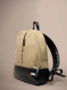 Ghaith & Qalby Etmaan Bag Of Happiness Canvas Leather Travel School Backpack With Padded Laptop Pocket Adjustable Straps
