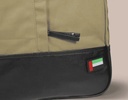 Ghaith & Qalby Etmaan Bag Of Happiness Canvas Leather Travel School Backpack With Padded Laptop Pocket Adjustable Straps