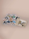 Ghaith & Qalby Etmaan Waterproof Stickers Pack of 25pcs Assorted Colors and Shapes Durable and Removable