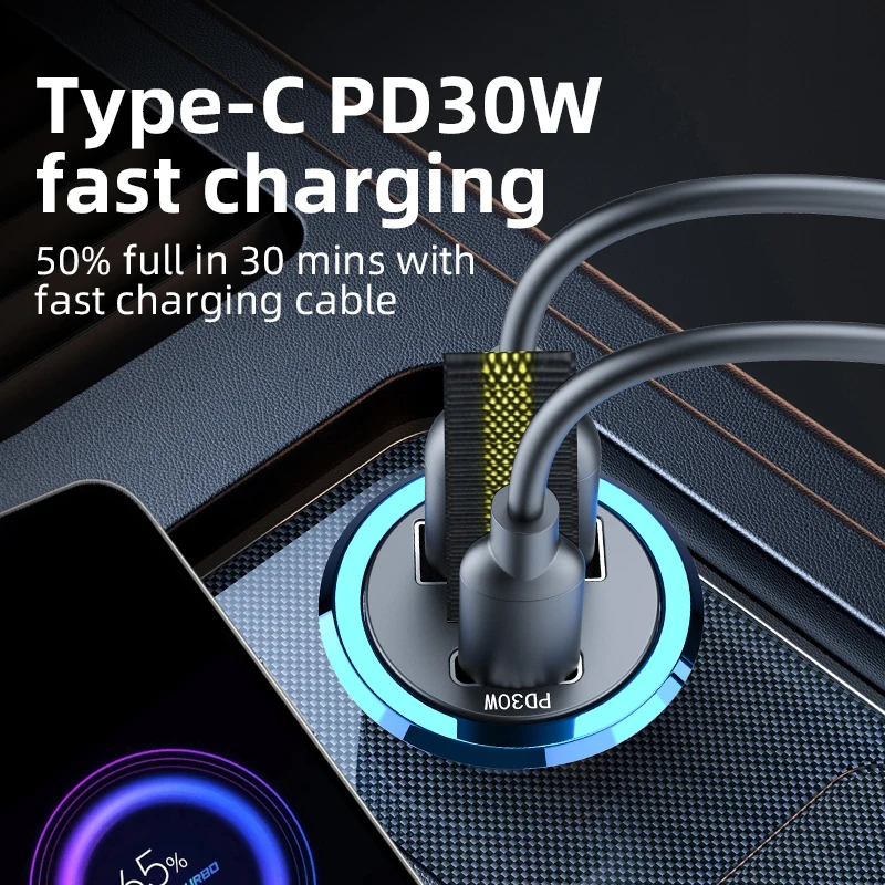7MD Mini Dual-Port 30W Fast Car Charger | 7MD-C01 |