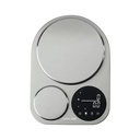 Green Lion Dual Kitchen Scale Digital Display Stainless Steel Food Weight Scale 5KG Max Load with Large and Small Platforms Use & Tare Function |GNDUALKSSL|
