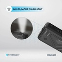 Powerology 27000mAh Solar Wireless Charging Power Bank Fast Charging 4 Devices Simultaneous Charge Support Multi Mode Flashlight IP54 Water Resistant |PP077||PPBCHA77|