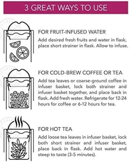 Ghaith and Qalby Etmaan Eco Friendly Bamboo Tumbler Tea Infuser Stainless Steel Thermos Leak Proof Travel Mug 500ml