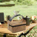 Ghaith and Qalby Etmaan Compact Storage Bag for Coffee Set with Coffee Filter Papers Coffee Container Grinder and Pot