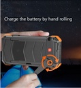 Ghaith and Qalby Etmaan 20000mAh Hand Generator Power Bank with Solar Charging LED Flashlight Wireless Charging Outdoor Emergency Charger