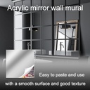Ghaith and Qalby Etmaan Mirror Wall Sticker 40x100cm Self Adhesive Acrylic Flexible Shatter Resistant for Home Gym and Bedroom