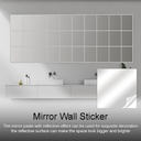 Ghaith and Qalby Etmaan Mirror Wall Sticker 40x100cm Self Adhesive Acrylic Flexible Shatter Resistant for Home Gym and Bedroom