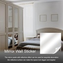 Ghaith and Qalby Etmaan Mirror Wall Sticker 40x100cm Self Adhesive Acrylic Flexible Shatter Resistant for Home Gym and Bedroom