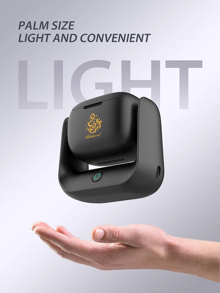 Ghaith and Qalby Etmaan Rotational Incense Burner Strong Fragrance LED Indicator Portable Fast Charging Long Battery Life
