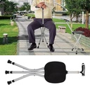 Ghaith and Qalby Etmaan Portable Folding Lightweight Adjustable Height Cane Chair for Elderly Anti Slip Sturdy Walking Stick with Seat