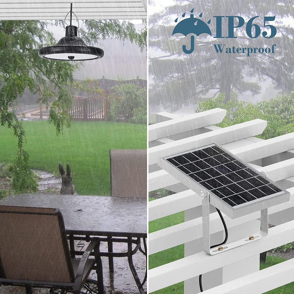 Ghaith and Qalby Etmaan LED Solar Motion Sensor Pendant Light with Remote Control Waterproof Outdoor Indoor Lighting