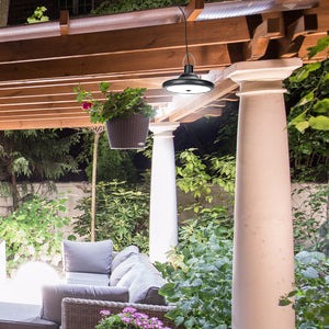 Ghaith and Qalby Etmaan LED Solar Motion Sensor Pendant Light with Remote Control Waterproof Outdoor Indoor Lighting