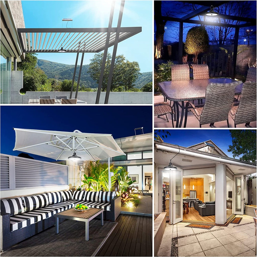 Ghaith and Qalby Etmaan LED Solar Motion Sensor Pendant Light with Remote Control Waterproof Outdoor Indoor Lighting