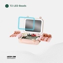 Green Lion Fest Makeup Bag with Lighted Mirror 72 LED Beads Touch Control 2000mAh Battery Adjustable Brightness Travel Friendly Water Resistant |GL-MR14||GNFSMAKBGPK|