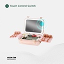 Green Lion Fest Makeup Bag with Lighted Mirror 72 LED Beads Touch Control 2000mAh Battery Adjustable Brightness Travel Friendly Water Resistant |GL-MR14||GNFSMAKBGPK|