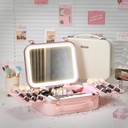 Green Lion Fest Makeup Bag with Lighted Mirror 72 LED Beads Touch Control 2000mAh Battery Adjustable Brightness Travel Friendly Water Resistant |GL-MR14||GNFSMAKBGPK|