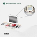 Green Lion Fest Makeup Bag with Lighted Mirror 72 LED Beads Touch Control 2000mAh Battery Adjustable Brightness Travel Friendly Water Resistant |GL-MR14||GNFSMAKBGPK|