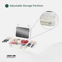 Green Lion Fest Makeup Bag with Lighted Mirror 72 LED Beads Touch Control 2000mAh Battery Adjustable Brightness Travel Friendly Water Resistant |GL-MR14||GNFSMAKBGPK|