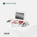 Green Lion Fest Makeup Bag with Lighted Mirror 72 LED Beads Touch Control 2000mAh Battery Adjustable Brightness Travel Friendly Water Resistant |GL-MR14||GNFSMAKBGPK|