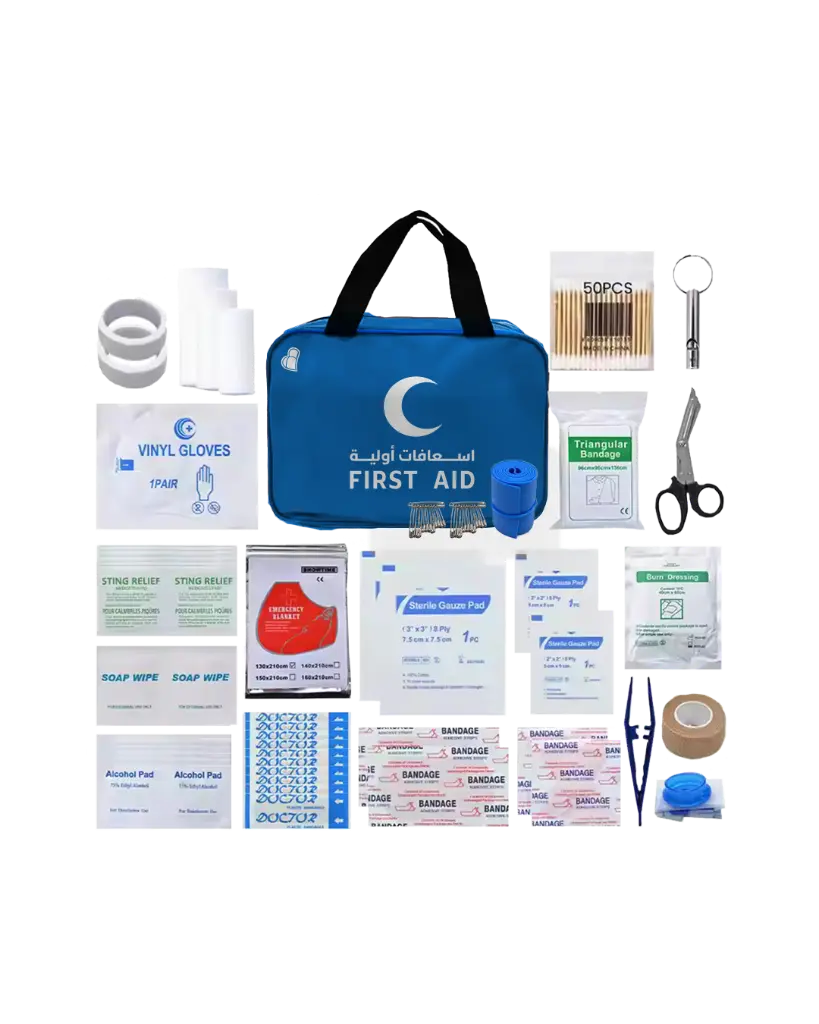 Ghaith and Qalby Etmaan First Aid Kit Emergency Medical Supplies Travel Home Office Safety Pack