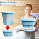 Ghaith and Qalby Etmaan Portable Washing Machine Compact Foldable Energy Saving Mini Washer for Travel Dorms and Small Spaces