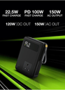 7MD All In One Power Solution 270W Portable Power Bank 27000mAh AC Output PD100W USB C QC Fast Charging for Laptops and Devices |7MD-B93|