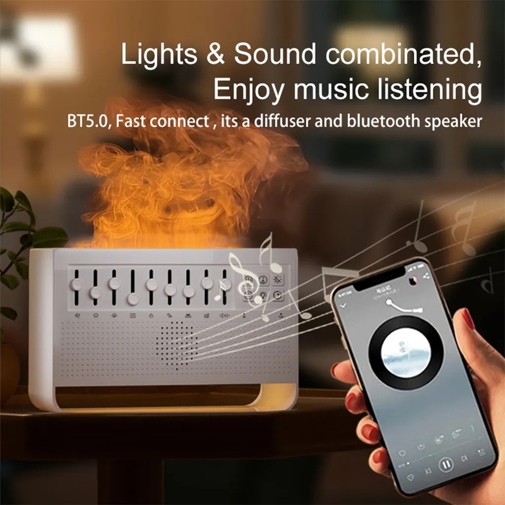🚨 DISPLAY PIECE 🚨 7MD Nature Sound & Flame Diffuser Wireless Speaker | C221 |
