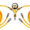 7MD Dual Sided Long Air Hoses Tire Inflation Deflation Equalizer System for 4 Tires Off Road Car Maintenance