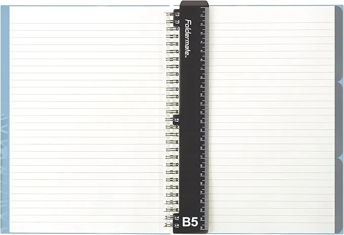 Ghaith and Qalby Etmaan Foldermate A5 Notebook with Inner Pocket Divider High Quality Paper for School Office Notes