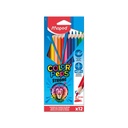 Ghaith and Qalby Etmaan Maped Color'Peps Break Resistant Triangular Colored Pencils Set of 12 for Kids Drawing Coloring