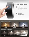 EZVALO LED Wall Mounted Light Indoor Rechargeable Dimmable Sconce with Touch and Remote Control (Pack of 3) |EZL2404A|