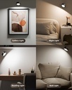 EZVALO LED Wall Mounted Light Indoor Rechargeable Dimmable Sconce with Touch and Remote Control (Pack of 3) |EZL2404A|