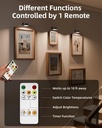 EZVALO LED Wall Mounted Light Indoor Rechargeable Dimmable Sconce with Touch and Remote Control (Pack of 3) |EZL2404A|