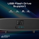 Promate Delta X Wireless RGB Soundbar 20W Quad Speaker BassBoost with Mic USB Flash Support 30 Hour Playtime Bluetooth 5.4