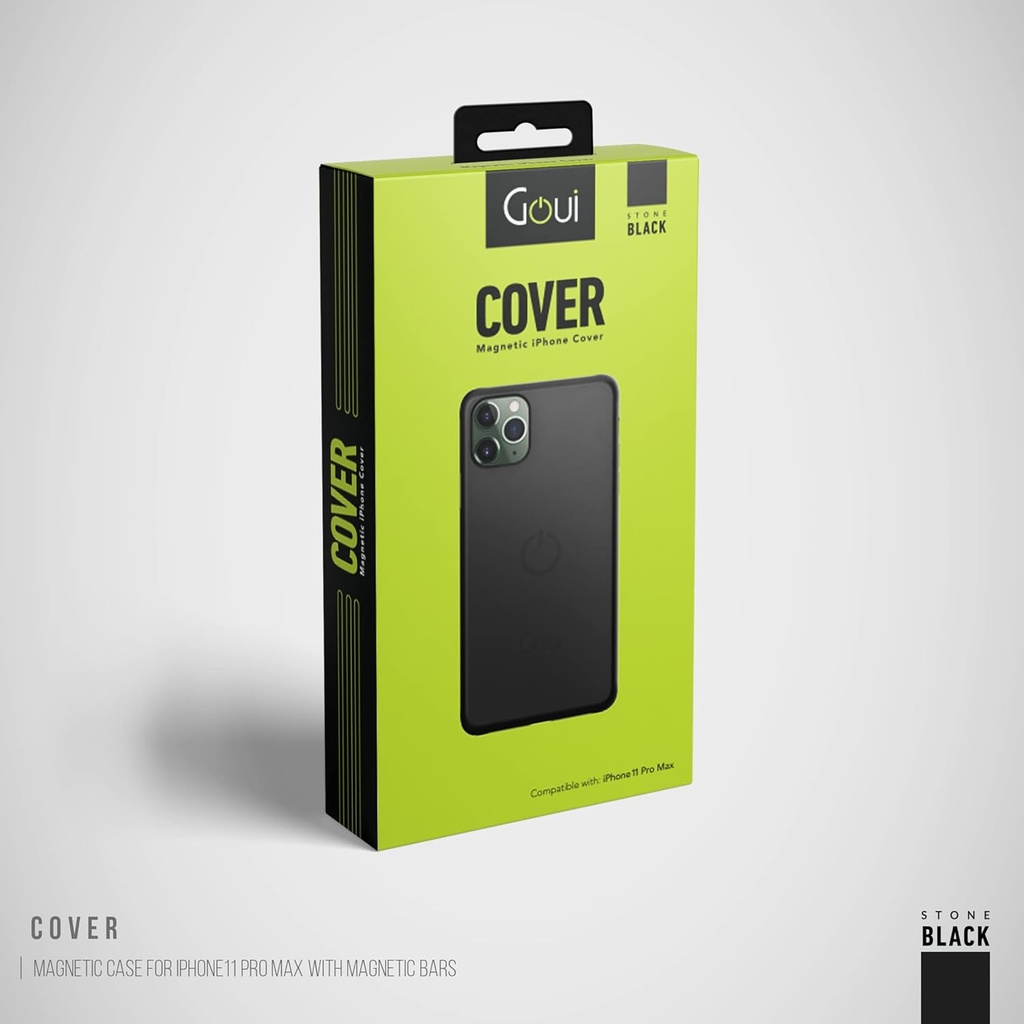 Goui Magnetic Case for iPhone 11 Pro Max with Magnetic Bars Shockproof Wireless Charging Soft Rubber Grip