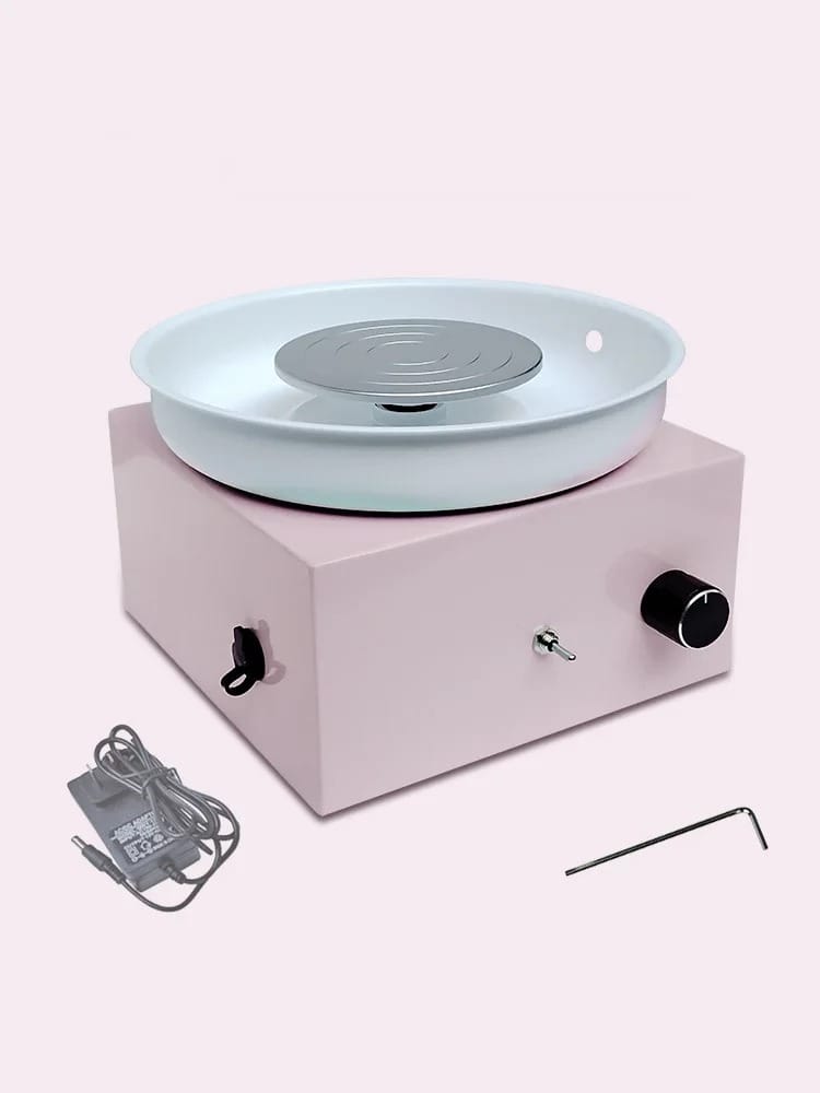 Children Pottery Machine Electric DIY Clay Toy for Kids Ages 6+ DouAini Mini Pottery Wheel with Metal Body Adjustable Speed F1-2
