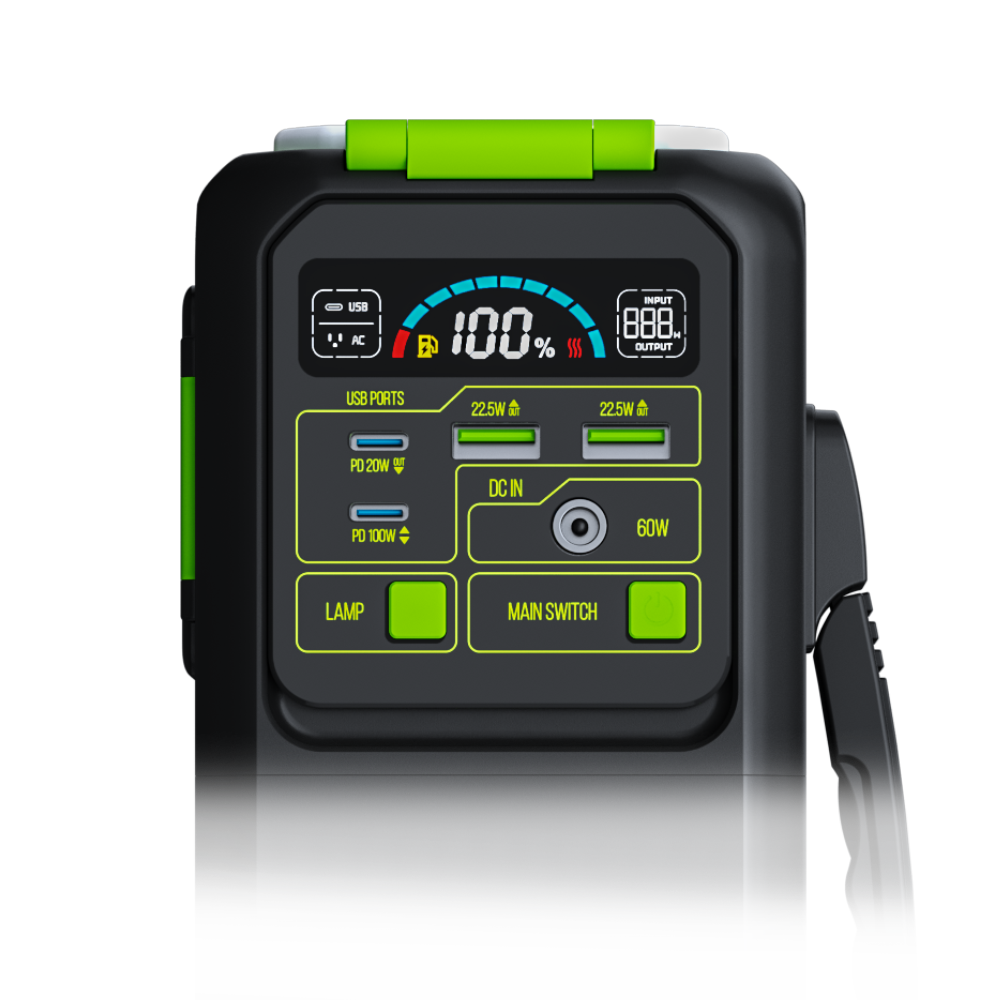 Goui Beast 200 Power Station 200W Portable Battery Pack with LED Flashlight USB C PD100W Fast Charging 209Wh AC Output MODEL NO. G-PS200W