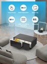 Powerology Fridge Coffee Table with 93L Mini Fridge Bluetooth HiFi Speaker Wireless Charging and USB Ports - Black (P93CTFBK)
