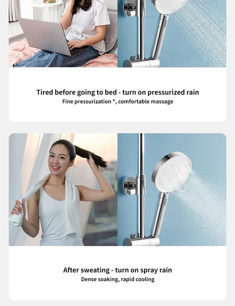 Xiaomi Mijia Pressurized Handheld Shower Head with Adjustable Water Spray Low Noise Anti Scald Design High Pressure Water Flow |MJZYSCHS01DB|