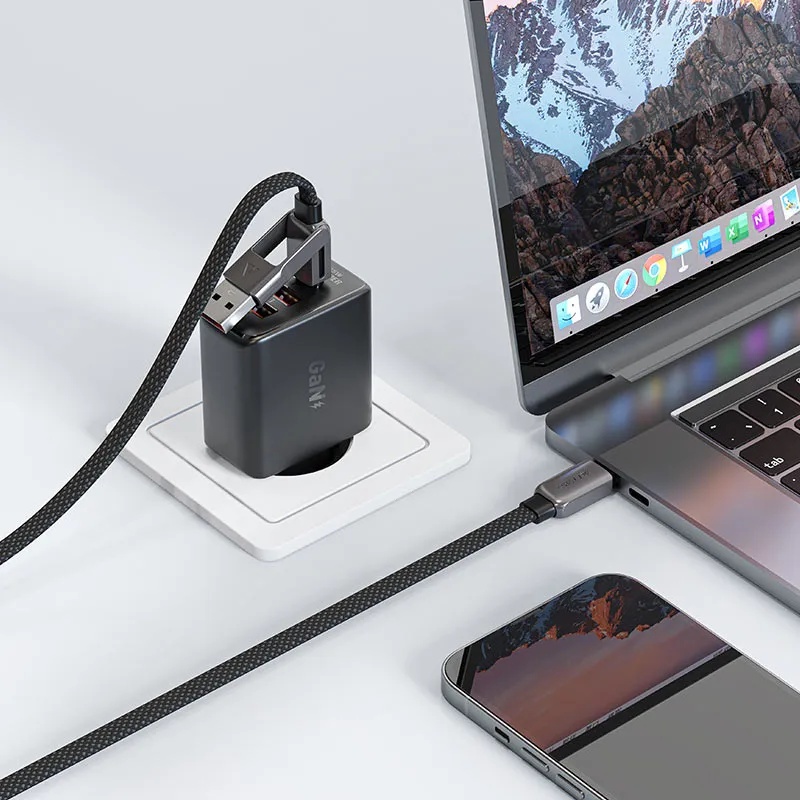 ACEFAST Acewire Pro Fast Charging Data Cable USB-A USB-C to USB-C 60W 1.2m Zinc Alloy Nylon Braided PD60W USB 2.0 Cable |C13-04|