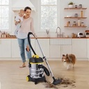 Winning Star 25L Dry Wet Vacuum Cleaner 1600W Copper Motor 16kPa Suction Stainless Steel Tank Multi Surface Cleaning |ST-5034|