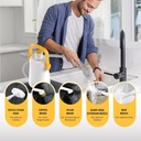 7MD Steam Cleaner 1000W Handheld Pressurized Steamer with 300ml Water Tank 3 Bar Steam Pressure and 12 Accessories for Multipurpose Cleaning |7MD-9097|