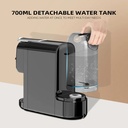 7MD Multifunctional Capsule Coffee Machine 20 Bar Pump Pressure 700ml Water Tank NTC Smart Temperature Control Compatible with Nespresso Dolce Gusto Ground Coffee Pods |7MD-C004|