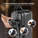 7MD Multifunctional Capsule Coffee Machine 20 Bar Pump Pressure 700ml Water Tank NTC Smart Temperature Control Compatible with Nespresso Dolce Gusto Ground Coffee Pods |7MD-C004|